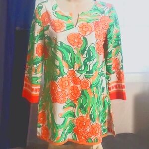 Barbara Gerwitt colorful tunic shirt M see measurements